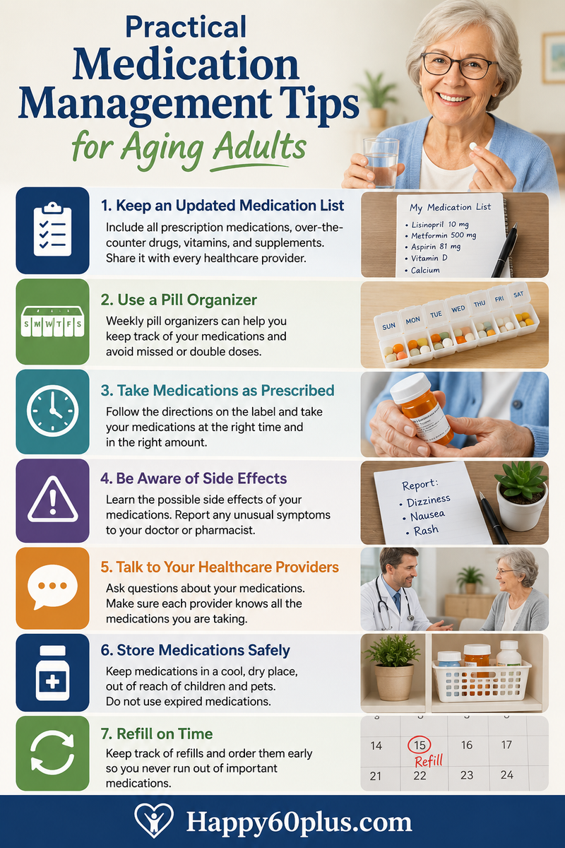 Infographic for Medication Management Tips