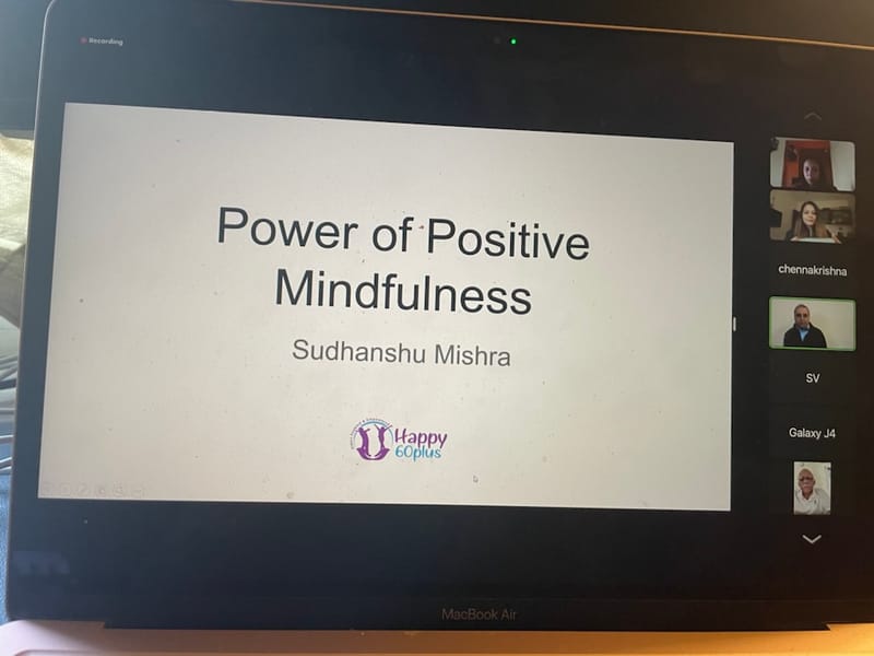 Online Yoga and mindfulness session by Happy60plus